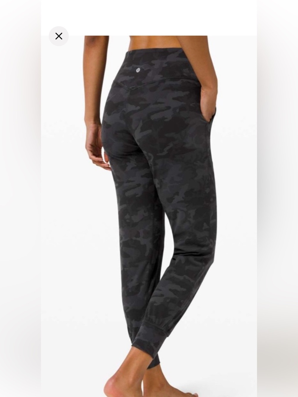 Lululemon High-Rise Camo Jogger Pants - Black /gray size 4